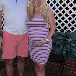 Shein striped maternity dress